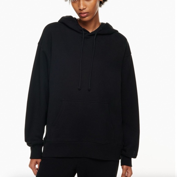 Aritzia Sweatfleece Hoodie in Black - Picture 3 of 5